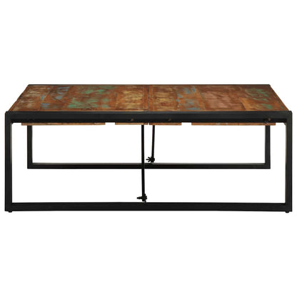 Soffbord Trä flerfärgat 100x100x35 cm massivt Trä återvunnet