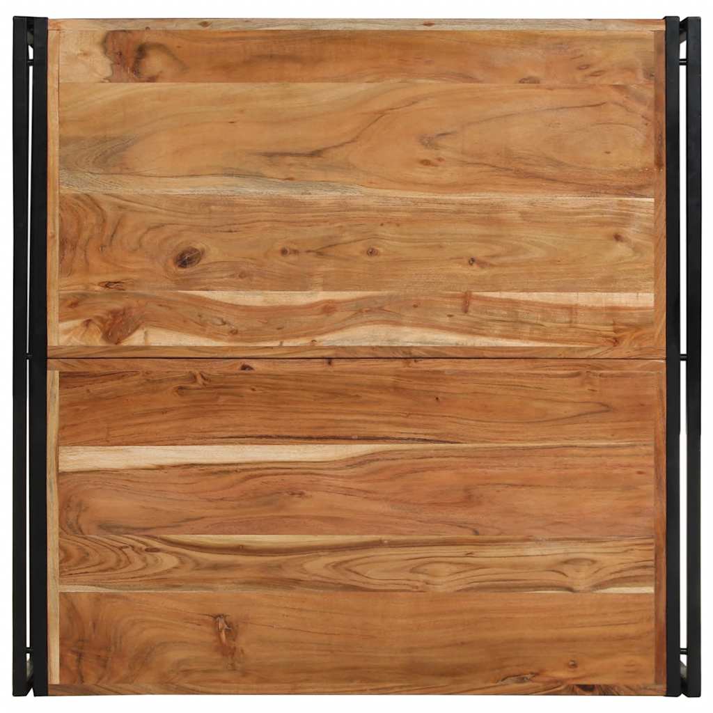 Soffbord Trä 100x100x35 cm massivt Trä akacia