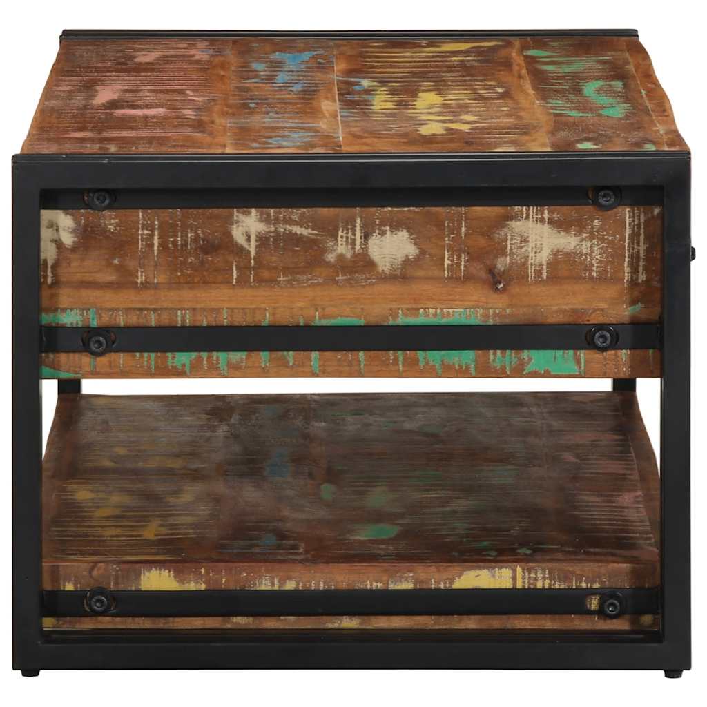 Soffbord Trä flerfärgat 90x50x38 cm massivt Trä återvunnet