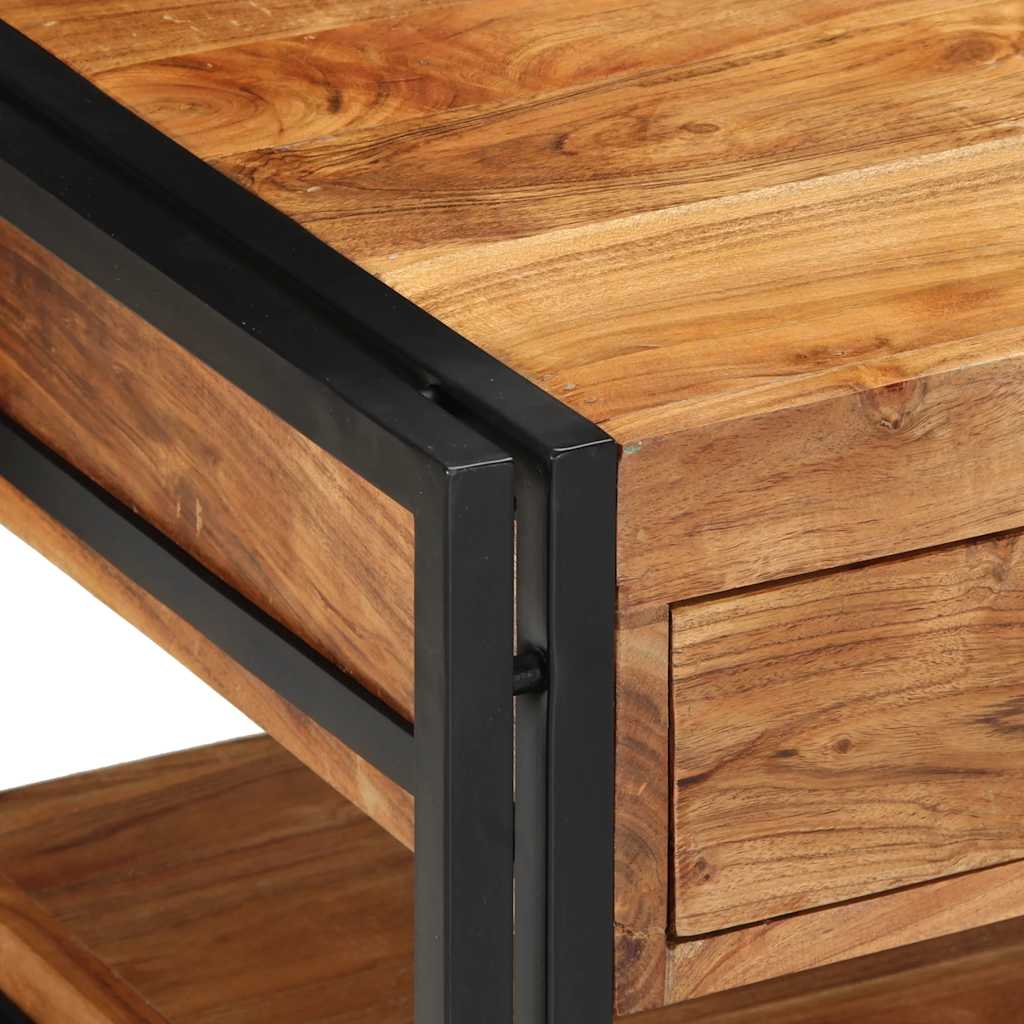 Soffbord Trä 90x50x38 cm massivt Trä akacia