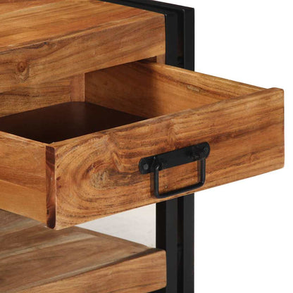 Soffbord Trä 90x50x38 cm massivt Trä akacia