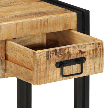 Sängbord 2 st 40x35x50 cm massivt grovt trä mango