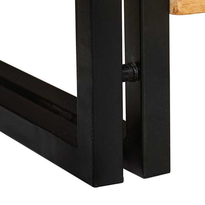 Skoställ Trä Skoskåp med hylla Brun 90 x 38 x 45 cm massivt mangoträ