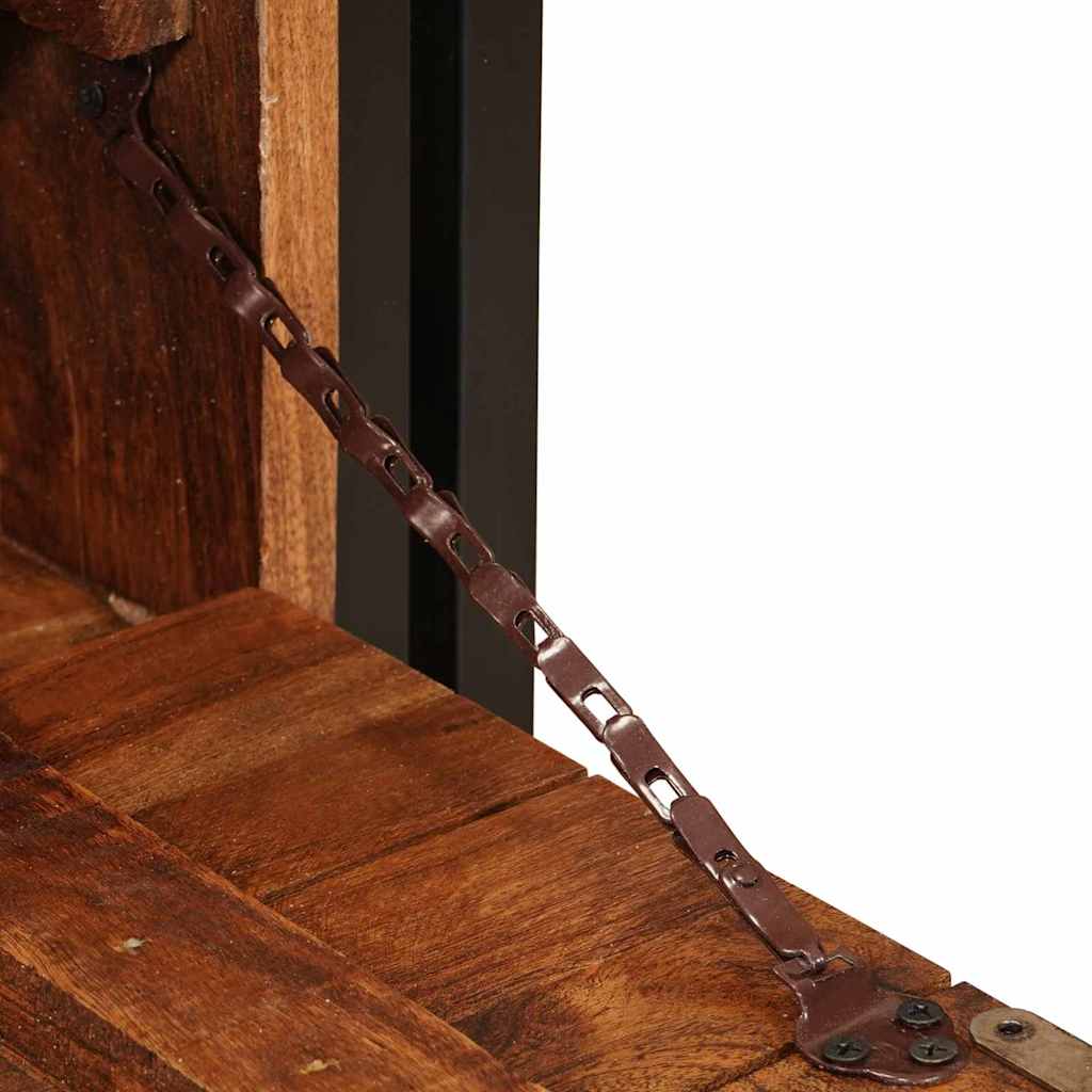 Skoställ Trä Skoskåp med hylla Brun 90 x 38 x 45 cm massivt återvunnet trä