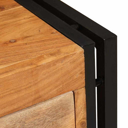 Skoställ Trä Skoskåp med hylla med dörr Brun 90 x 38 x 45 cm massivt akacia