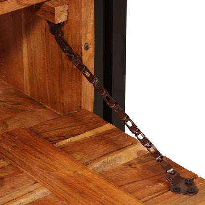 Skoställ Trä Skoskåp med hylla med dörr Brun 90 x 38 x 45 cm massivt akacia