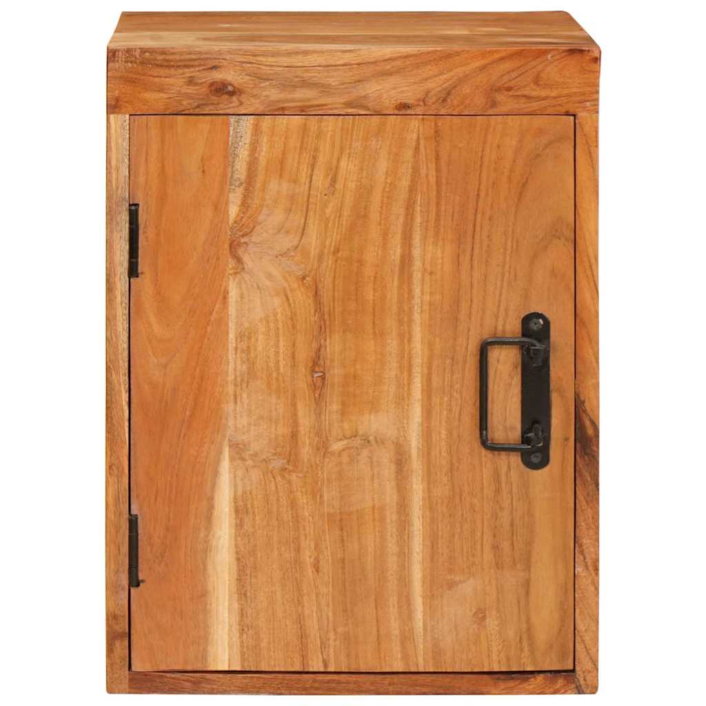 Sängbord 2 pcs Brun 35 x 33 x 48 cm Massivt Trä Akacia
