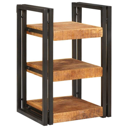 Sängbord 2 pcs Brun och svart 38 x 33 x 58 cm Massivt mangoträ
