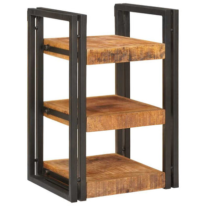 Sängbord 2 pcs Brun och svart 38 x 33 x 58 cm Massivt mangoträ