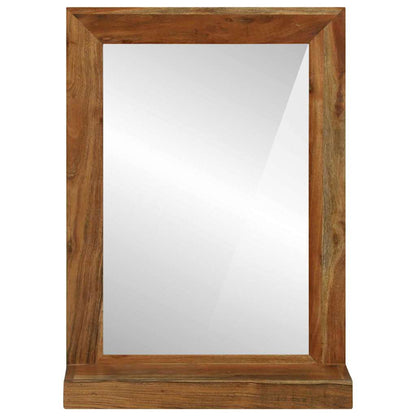 Badrumsspegel med hylla Brun 50 x 22 x 70 cm Massivt Trä Akacia