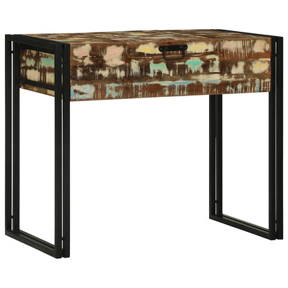 Sovrumsbordsbord Flerfärgsdesign Massivt återvunnet trä