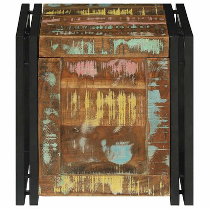 Förvaringsbänk Förvaringslåda Brun och Svart 40 x 40 x 40 cm Massivt akaciaträ