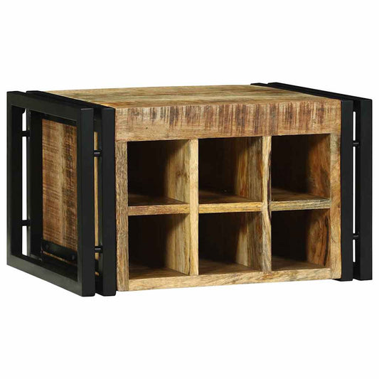 Vinställ Brun och svart 46 x 35 x 27.5 cm Massivt Mangoträ