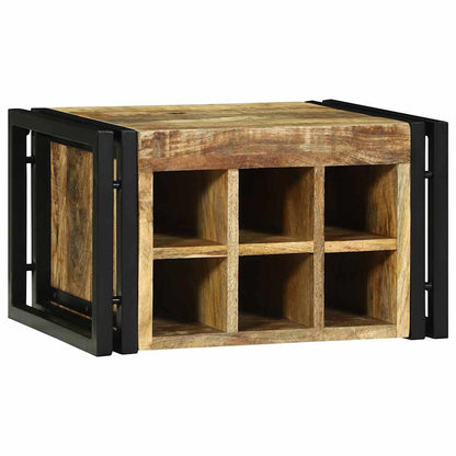 Vinställ Brun och svart 46 x 35 x 27.5 cm Massivt Mangoträ