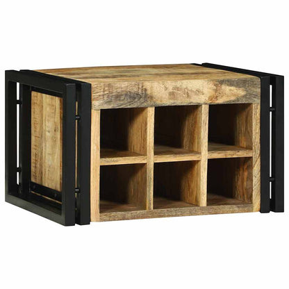 Vinställ Brun och svart 46 x 35 x 27.5 cm Massivt Mangoträ