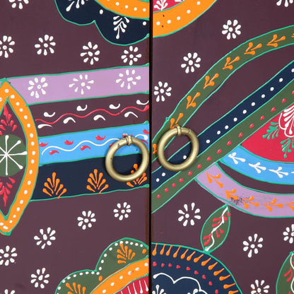 Skoskåp med lagring Brun 55 x 35 x 75 cm Massivt akaciaträ