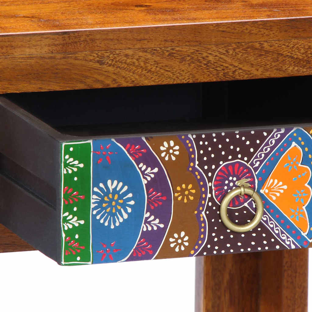 Smyckebord med låda Brun 90 x 45 x 75 cm Massivt akaciaträ