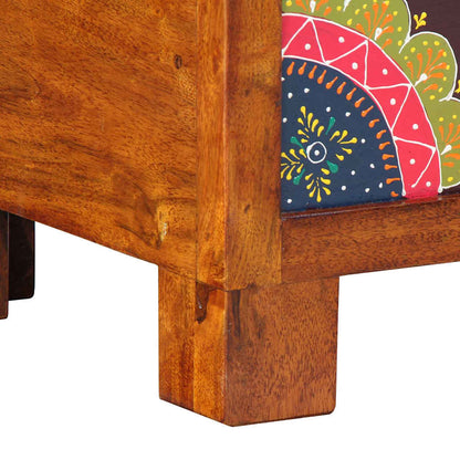 Förvaringskista Flerfärgsdesign 50 x 30 x 40 cm massivt akacia