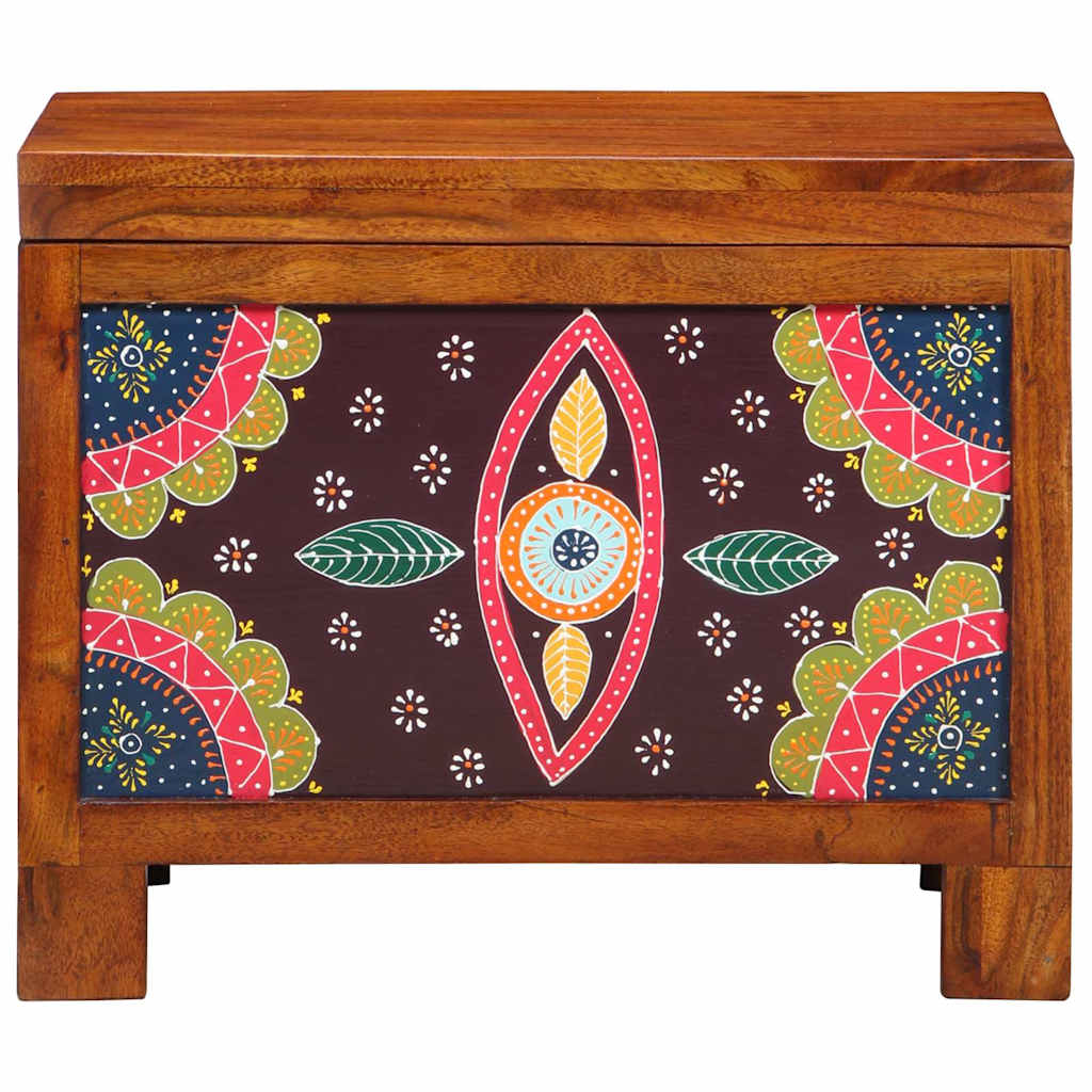 Förvaringskista Flerfärgsdesign 50 x 30 x 40 cm massivt akacia