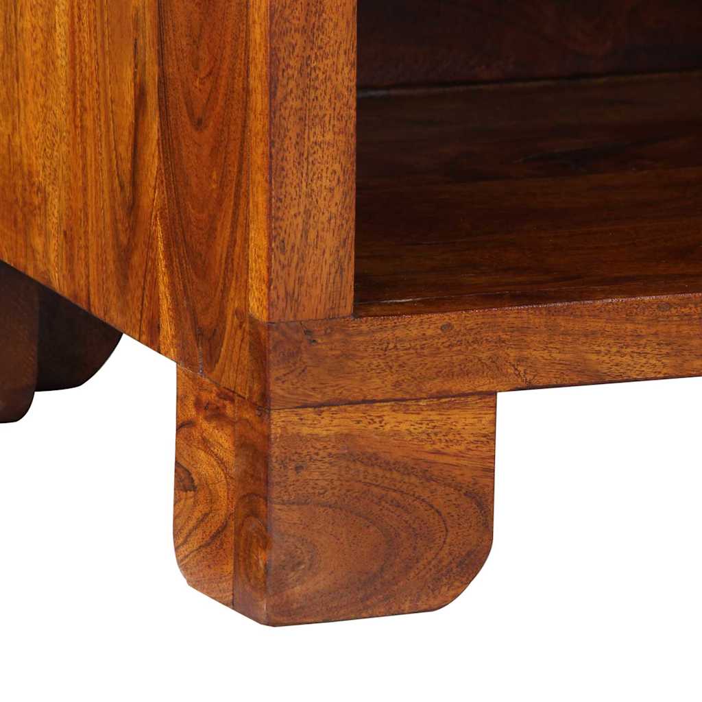 Telefonbänk med låda Brun 40 x 35 x 75 cm Massivt akaciaträ