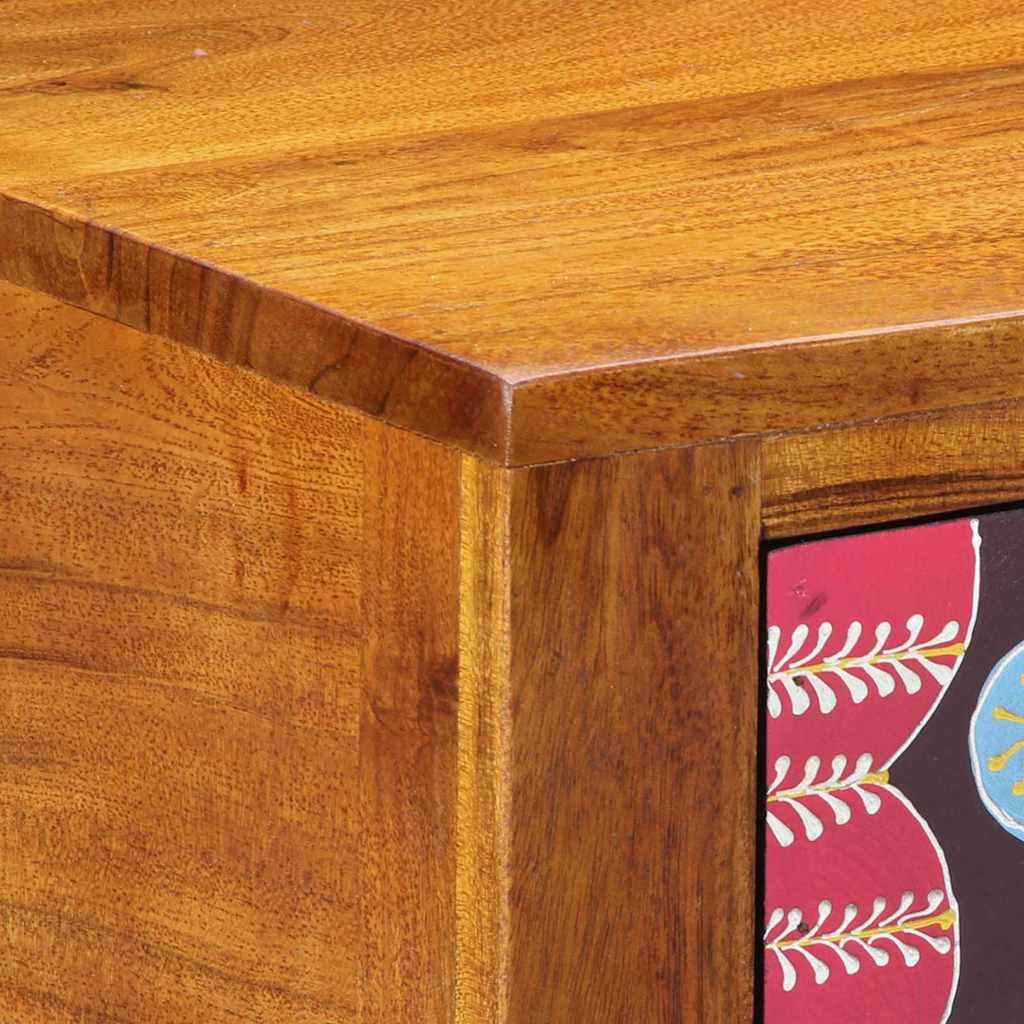 Telefonbänk med låda Brun 35 x 35 x 75 cm Massivt akaciaträ