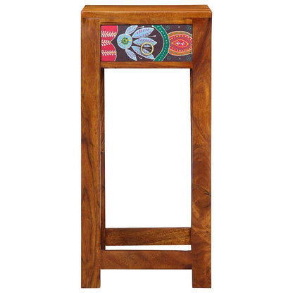 Telefonbänk med låda Brun 35 x 35 x 75 cm Massivt akaciaträ