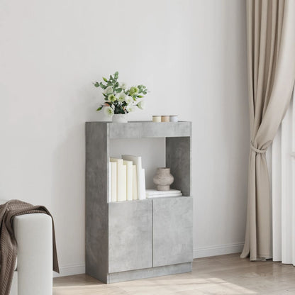 Skåp Betonggrå 63x33x100 cm