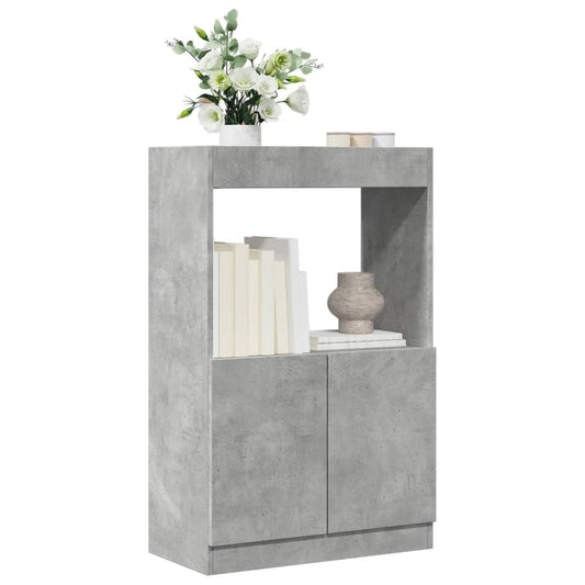 Skåp Betonggrå 63x33x100 cm