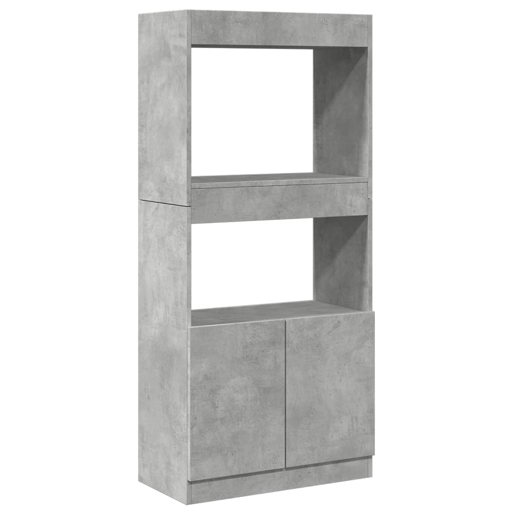 Skåp Betonggrå 63x33x140 cm