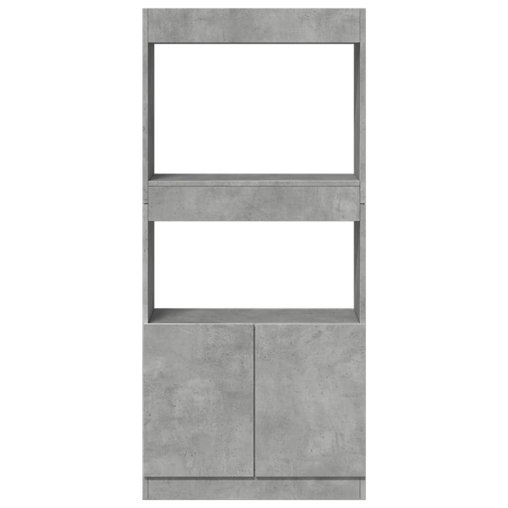 Skåp Betonggrå 63x33x140 cm