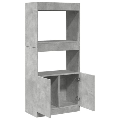 Skåp Betonggrå 63x33x140 cm