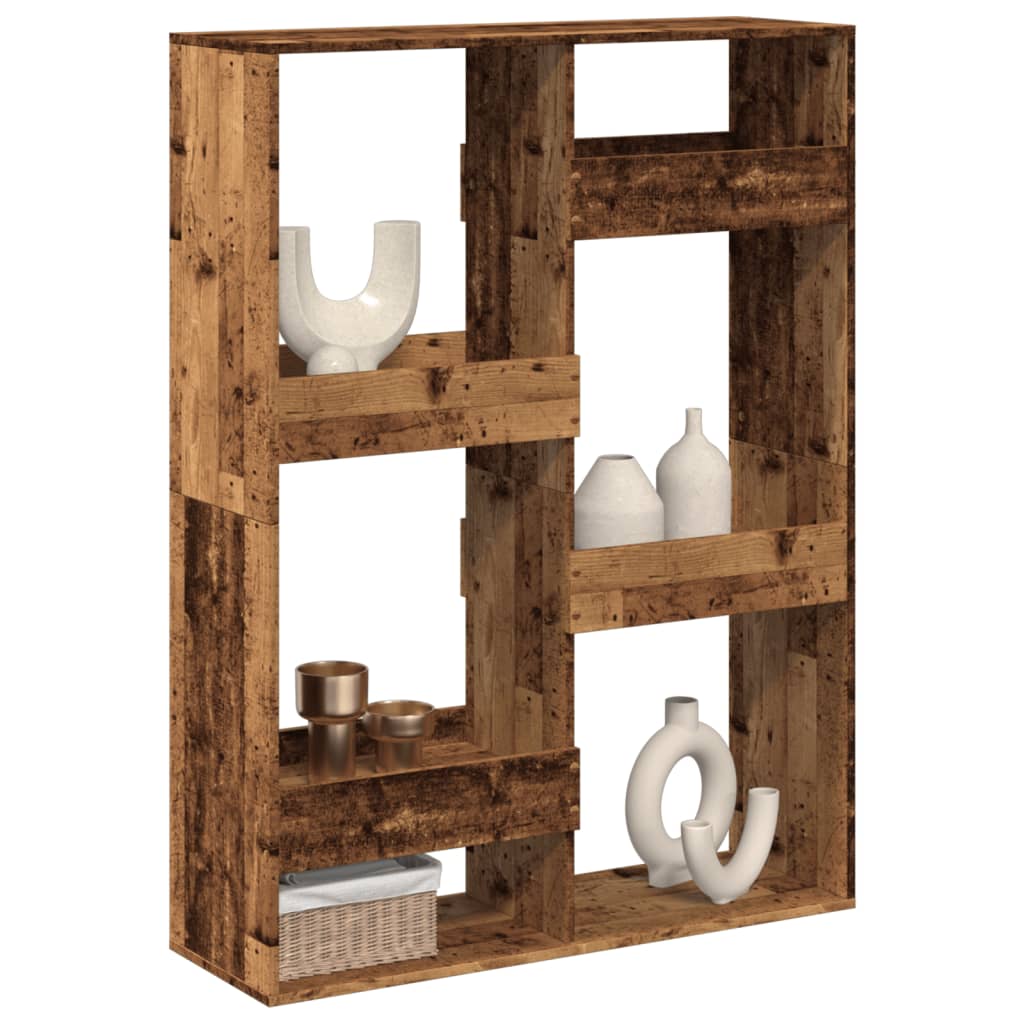 Bokhylla Åldrat Trä 100x33x135 cm