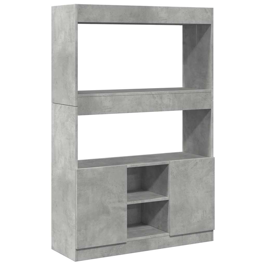 Skåp Betonggrå 92x33x140 cm