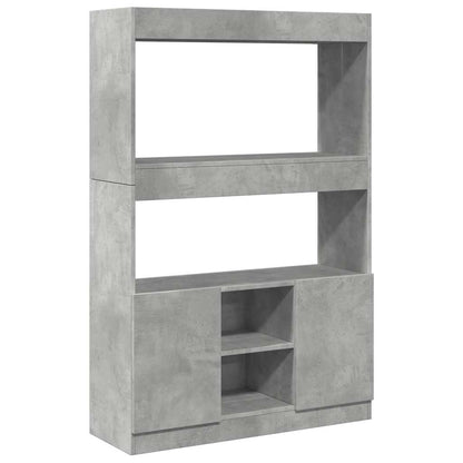 Skåp Betonggrå 92x33x140 cm