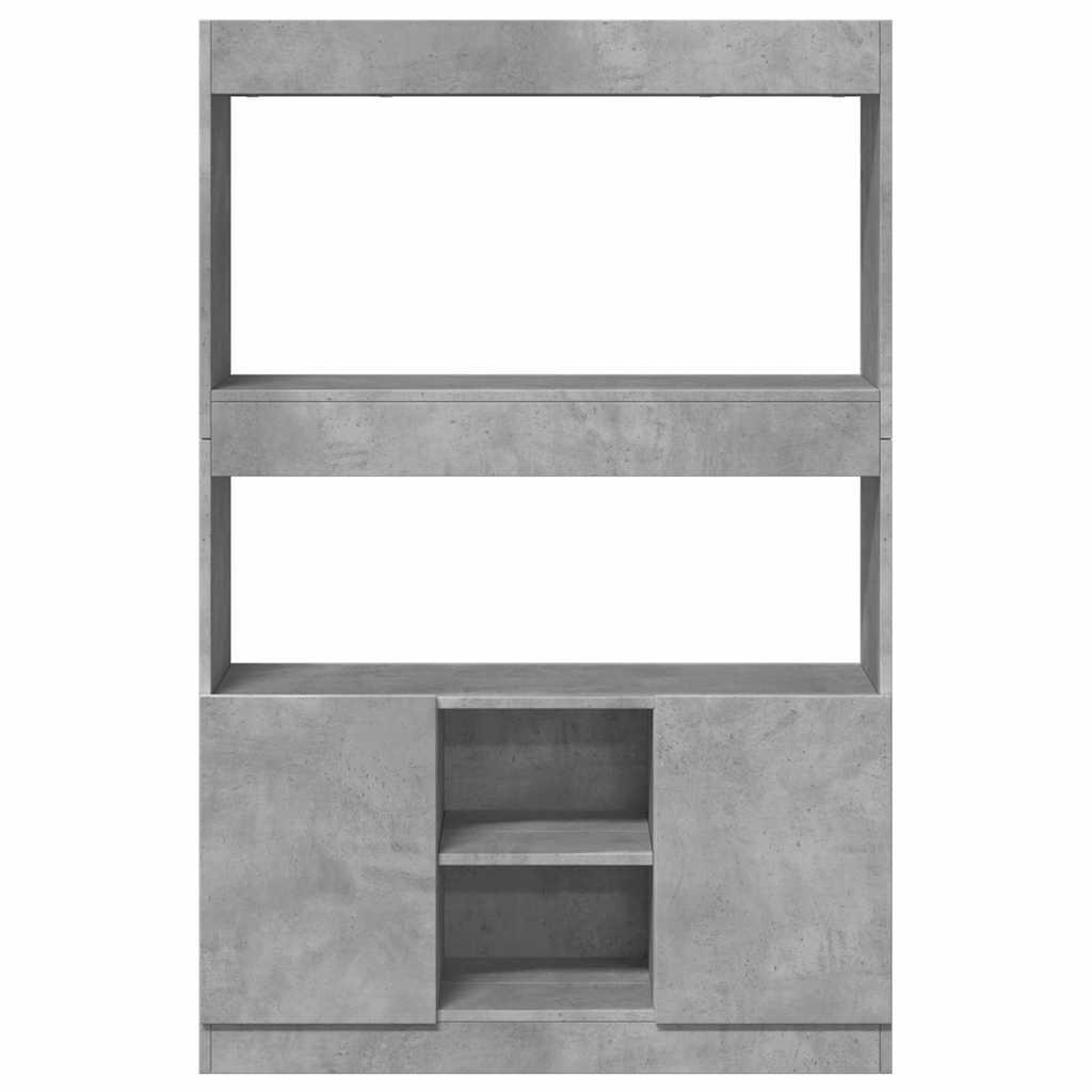 Skåp Betonggrå 92x33x140 cm
