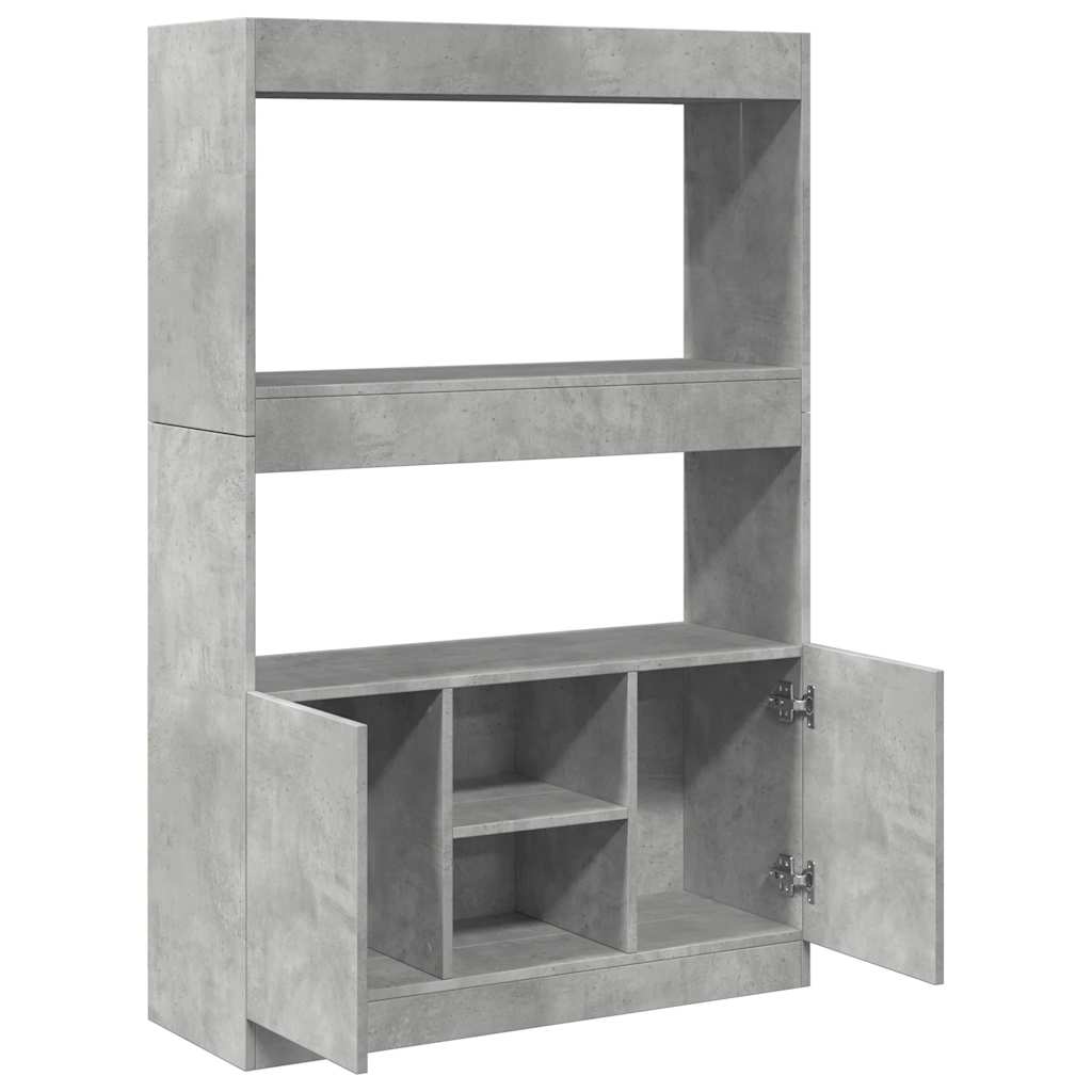 Skåp Betonggrå 92x33x140 cm