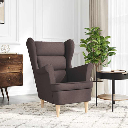 Fåtölj Brun Mörkbrun 74x84x100 cm tyg