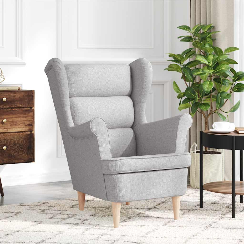 Fåtölj Grå molngrå 74x84x100 cm tyg