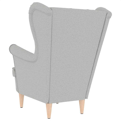 Fåtölj Grå molngrå 74x84x100 cm tyg