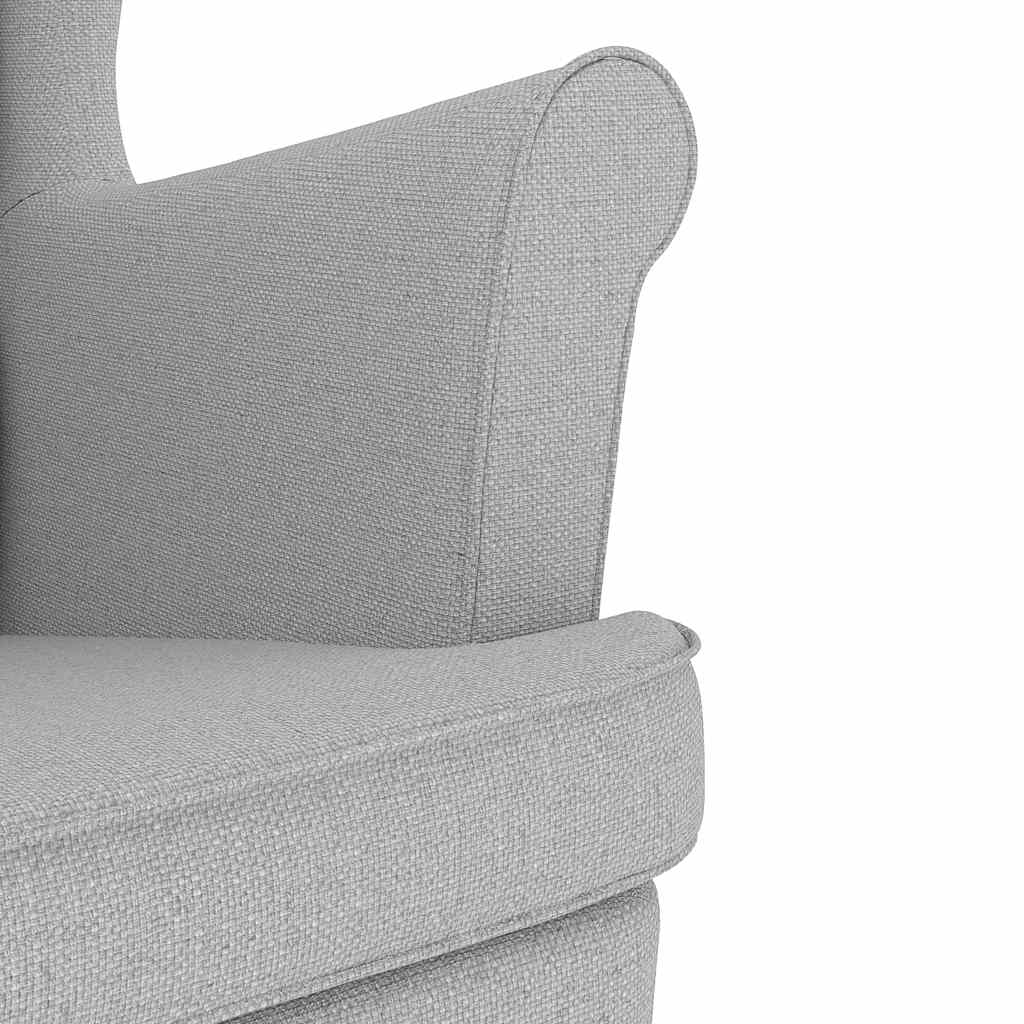 Fåtölj Grå molngrå 74x84x100 cm tyg