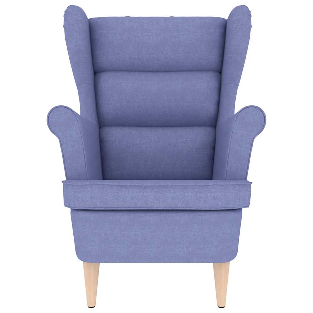 Fåtölj Blå Jeans 74x84x100 cm tyg