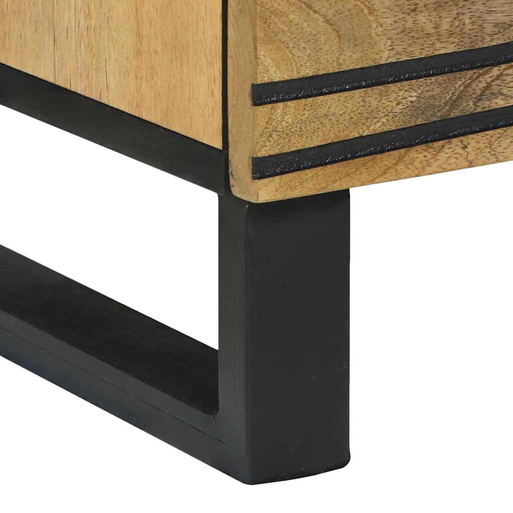 Skåp med låda 2 pcs Brun 60 x 33.5 x 75 cm massivt mangoträ