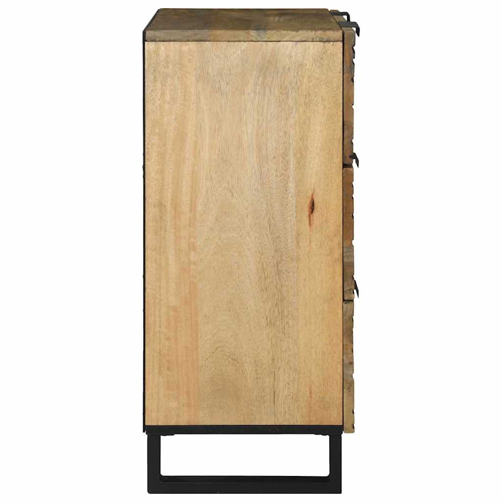 Skåp med låda 2 pcs Brun 60 x 33.5 x 75 cm massivt mangoträ