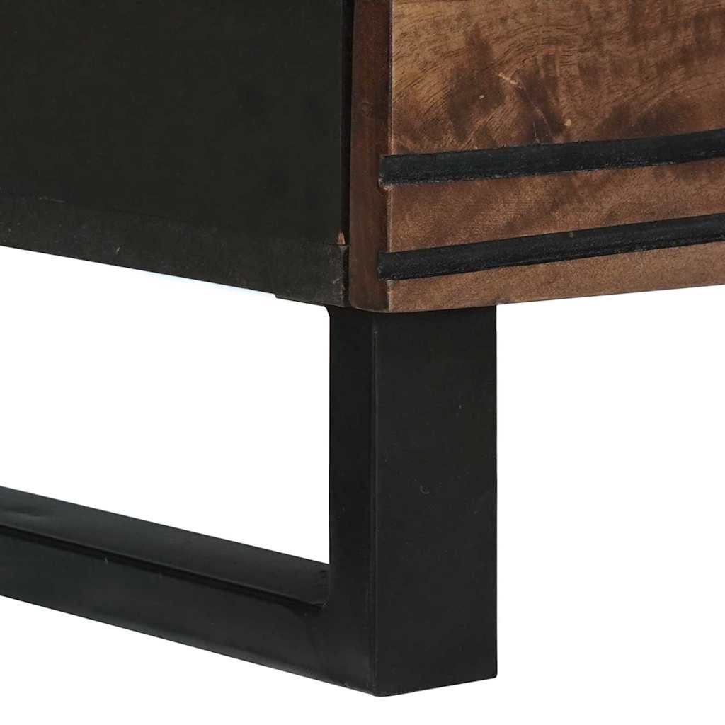 Skåp med låda 2 pcs Brun 60 x 33.5 x 75 cm massivt mangoträ