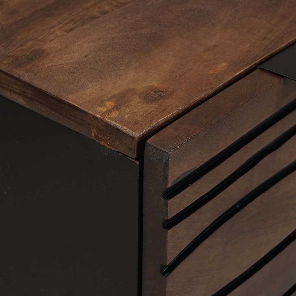 Skåp med låda 2 pcs Brun 60 x 33.5 x 75 cm massivt mangoträ