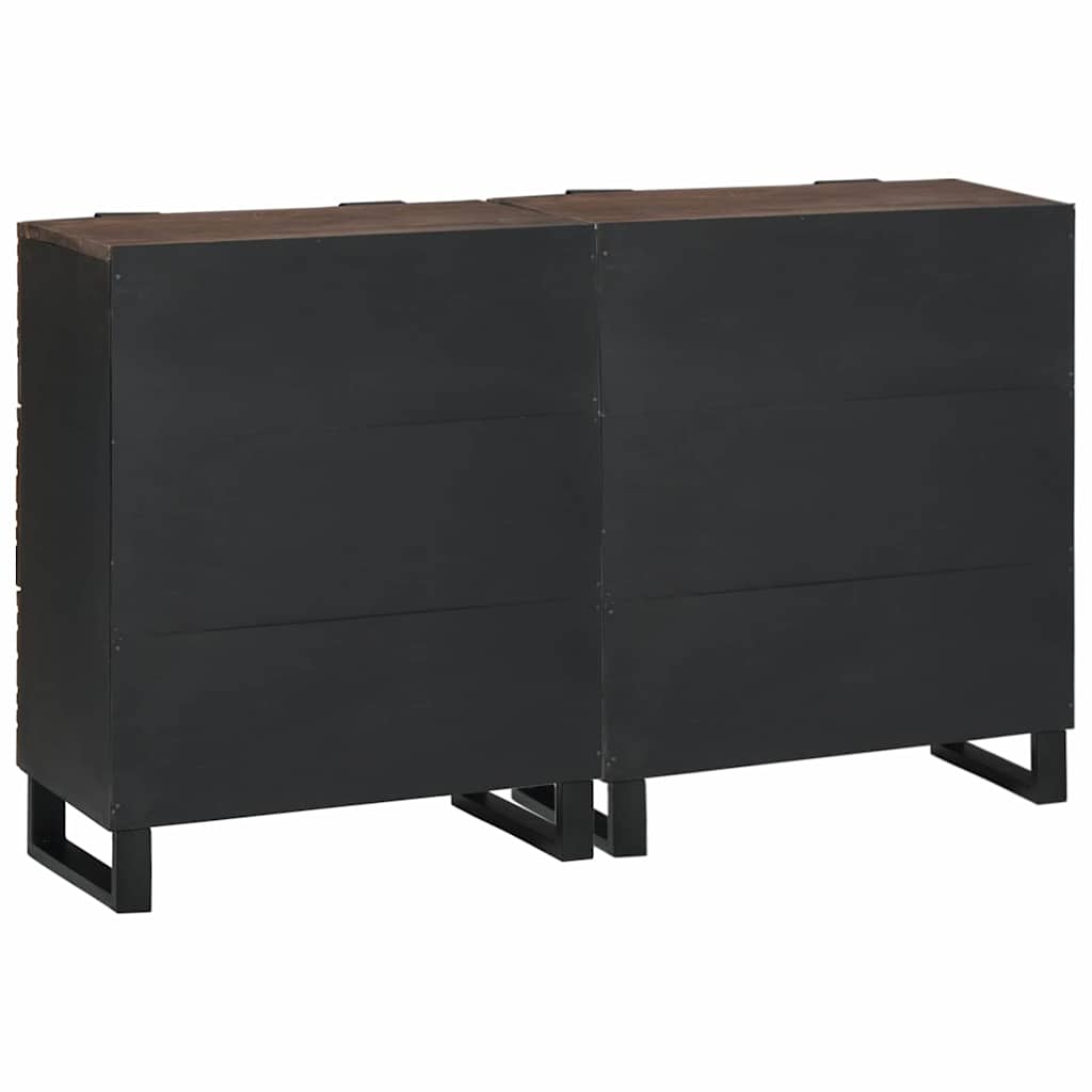 Skåp med låda 2 pcs Brun 60 x 33.5 x 75 cm massivt mangoträ