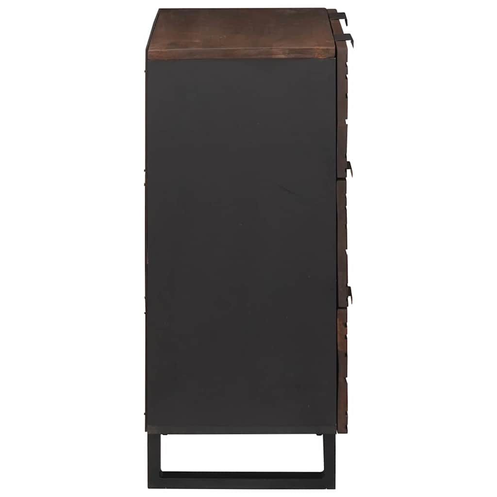 Skåp med låda 2 pcs Brun 60 x 33.5 x 75 cm massivt mangoträ