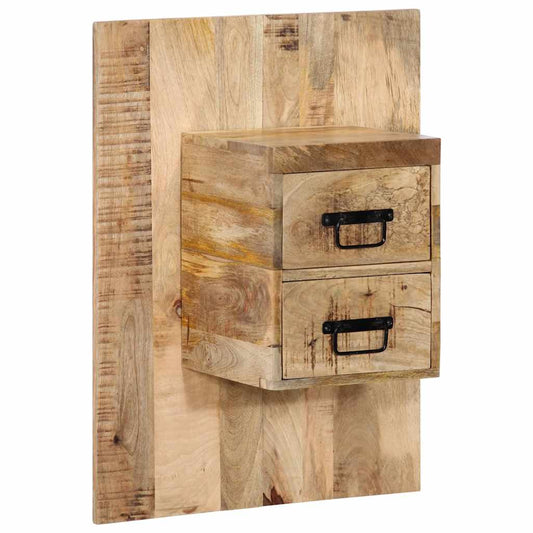 Sängbord Nattduksbord Trä 60x32x80 cm massivt grovt mangoträ