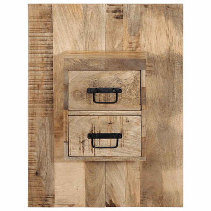 Sängbord Nattduksbord Trä 60x32x80 cm massivt grovt mangoträ