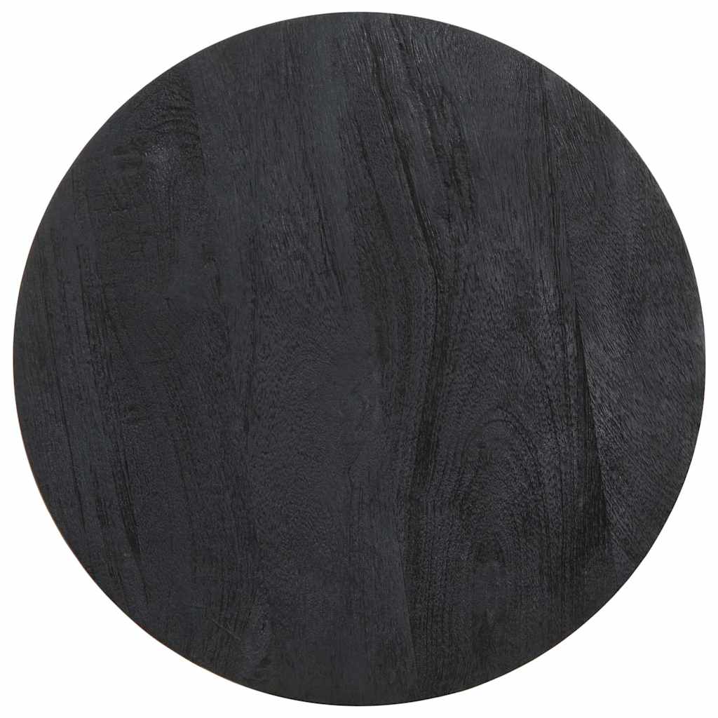 Sidobord Svart Ø40x40 cm massivt Trä mango